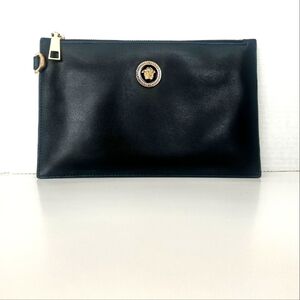 La Medusa Head Leather Pouch